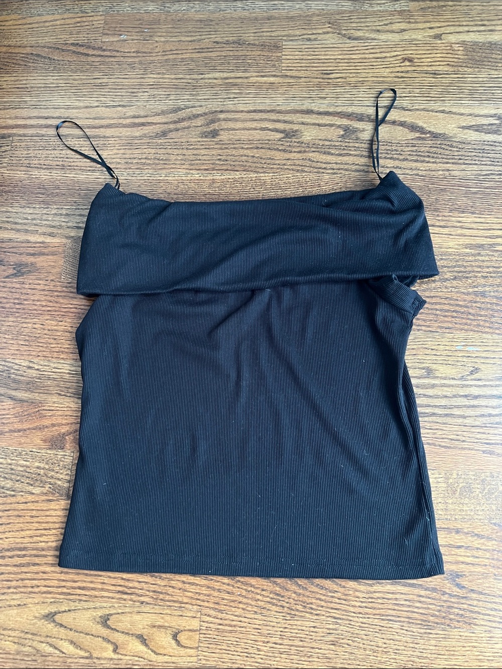 Black Fold-Over Off-Shoulder  Top - Women size L from GU